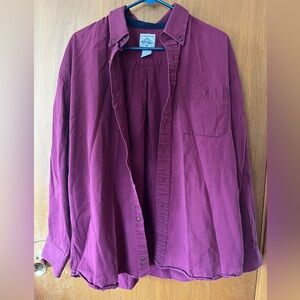 Vintage Cambridge Classics Burgundy Button Up Shirt